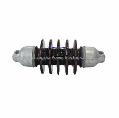 Línea de alto voltaje Rod Porcelain Suspension Insulator Brown largo