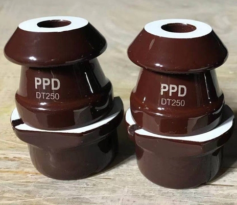 el buje de la porcelana del transformador de 1kV 250A con Brown esmaltó
