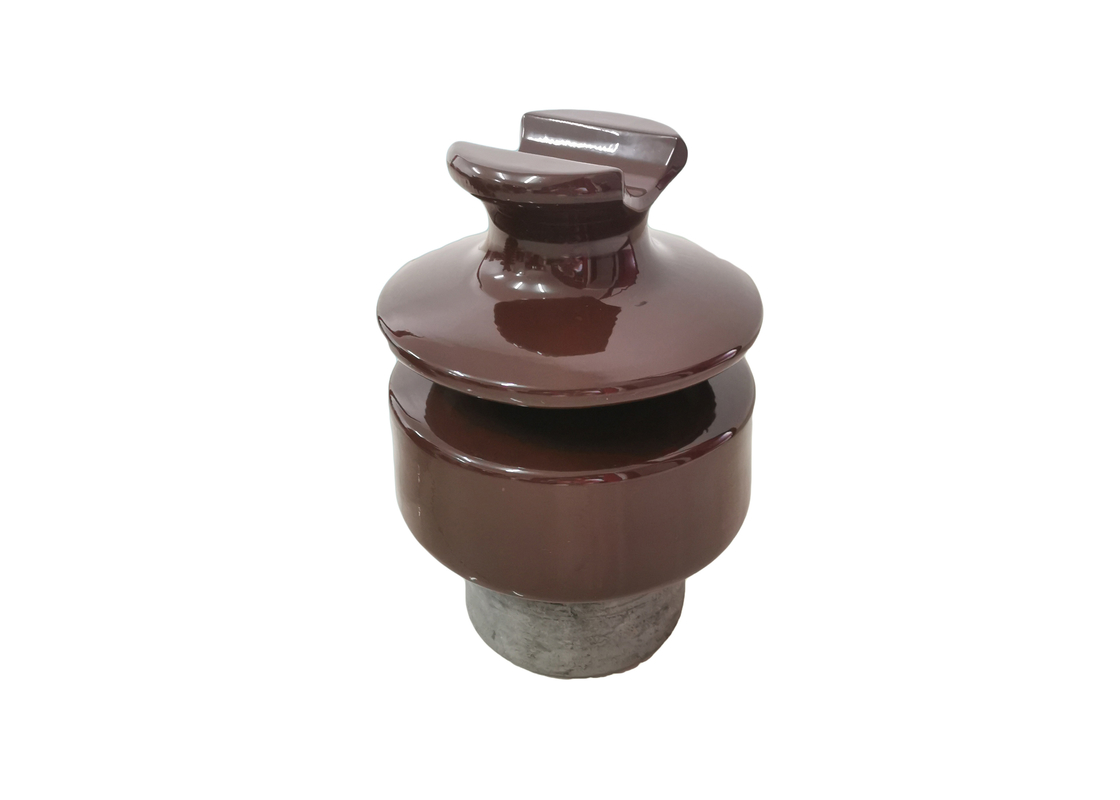 Hardwares estándar del IEC Brown Pin Type Porcelain Insulator With