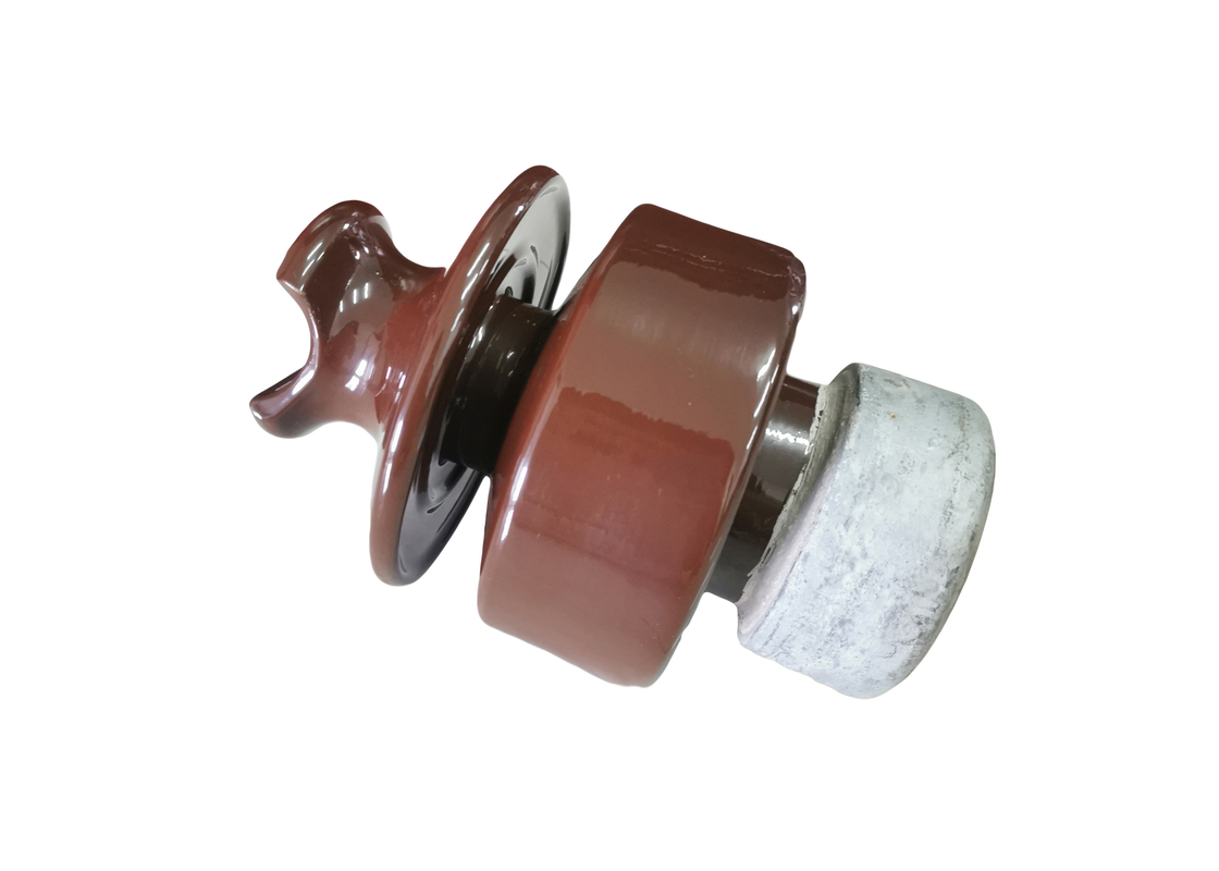 Hardwares estándar del IEC Brown Pin Type Porcelain Insulator With