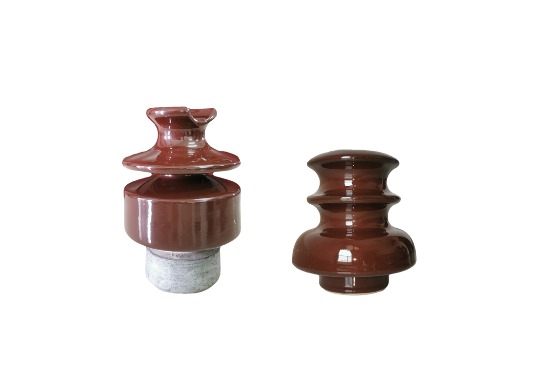 Hardwares estándar del IEC Brown Pin Type Porcelain Insulator With