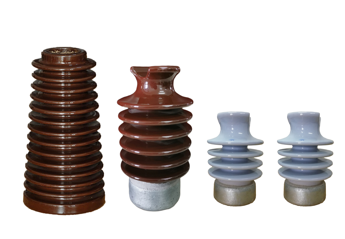 Línea profesional aisladores del cuello 12.5kN del ANSI 57-2S F de la porcelana del poste